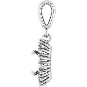 Platinum 7x5 mm Oval Pendant Mounting – image 6