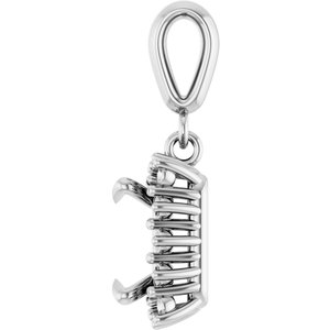 Platinum 6.5x6.5 mm Square Pendant Mounting – image 6