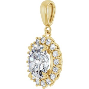 14K Yellow Gold 10x8 mm Oval Pendant Mounting – image 3