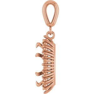 10K Rose Gold 10.5x5.5 mm Marquise Pendant Mounting – image 6