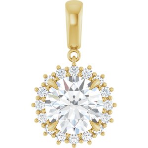 14K Yellow Gold 11 mm Round Pendant Mounting