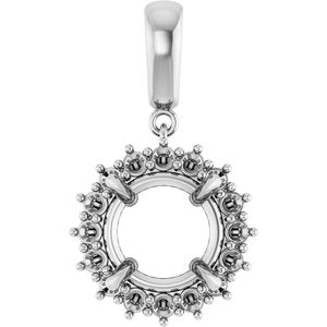 Platinum 11 mm Round Pendant Mounting – image 2