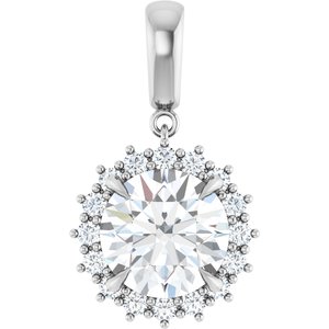 Continuum Sterling Silver 11 mm Round Pendant Mounting