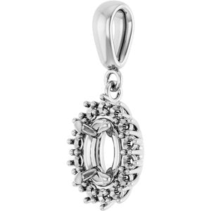 14Kx1 White Gold 7x5 mm Oval Pendant Mounting – image 4