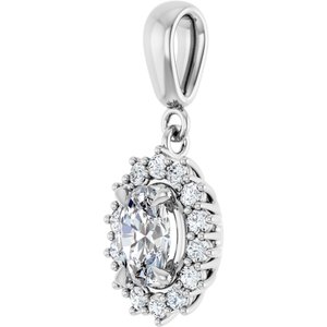 Continuum Sterling Silver 7x5 mm Oval Pendant Mounting – image 3