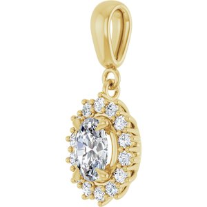 10K Yellow Gold 7x5 mm Oval Pendant Mounting – image 3