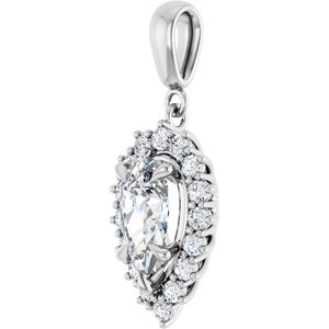 Continuum Sterling Silver 10.5x5.5 mm Pear Pendant Mounting – image 3