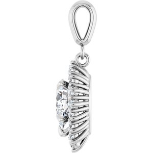Platinum 8.5x5.5 mm Pear Pendant Mounting – image 5