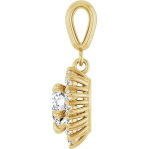 18K Yellow Gold 6x6 mm Heart Pendant Mounting – image 5