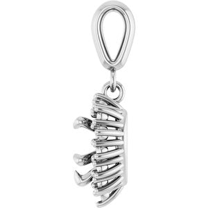 Platinum 6x6 mm Heart Pendant Mounting – image 6