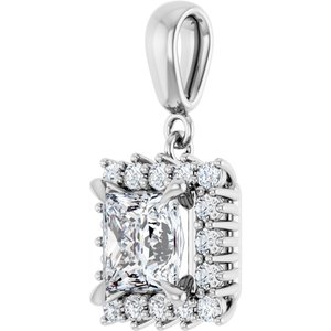 Continuum Sterling Silver 6.5x6.5 mm Square Pendant Mounting – image 3