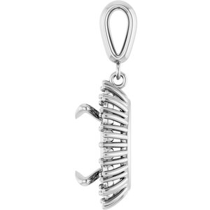 Continuum Sterling Silver 13x11 mm Oval Pendant Mounting – image 6