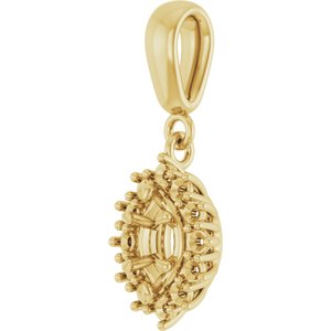 14K Yellow Gold 6x3.5 mm Marquise Pendant Mounting – image 4