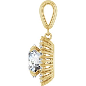 14K Yellow Gold 11 mm Round Pendant Mounting – image 5