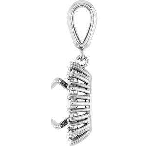14K White Gold 11 mm Round Pendant Mounting – image 6
