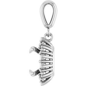 Platinum 7.5x7.5 mm Cushion Pendant Mounting – image 6