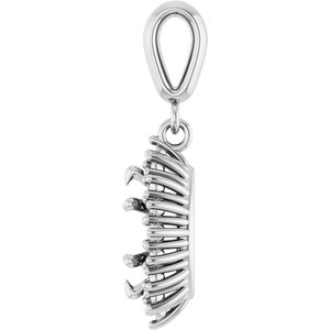 18K White Gold 8x4 mm Marquise Pendant Mounting – image 6