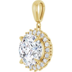 10K Yellow Gold 13 mm Round Pendant Mounting – image 3