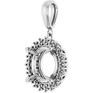 Sterling Silver 13 mm Round Pendant Mounting – image 4
