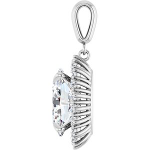 14Kx1 White Gold 14x10 mm Oval Pendant Mounting – image 5