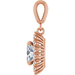 10K Rose Gold 8x6 mm Oval Pendant Mounting – image 5