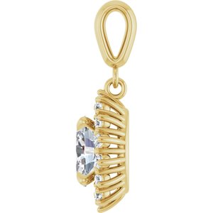 14K Yellow Gold 8x6 mm Oval Pendant Mounting – image 5