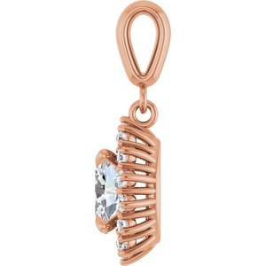 10K Rose Gold 7.5x5.5 mm Oval Pendant Mounting – image 5