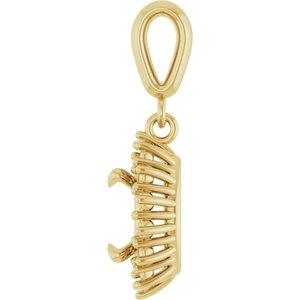 18K Yellow Gold 7.5x5.5 mm Oval Pendant Mounting – image 6