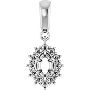 Platinum 6x3.5 mm Marquise Pendant Mounting – image 2