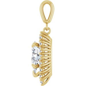 10K Yellow Gold 10.5x5.5 mm Pear Pendant Mounting – image 5