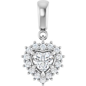 Continuum Sterling Silver 5x5 mm Heart Pendant Mounting