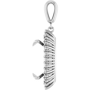 14Kx1 White Gold 18x13 mm Oval Pendant Mounting – image 6