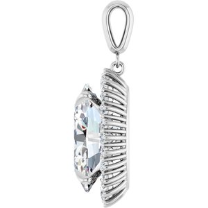 Platinum 18x13 mm Oval Pendant Mounting – image 5
