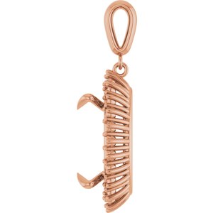 14K Rose Gold 18x13 mm Oval Pendant Mounting – image 6