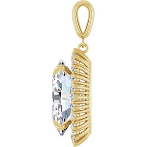 10K Yellow Gold 18x13 mm Oval Pendant Mounting – image 5