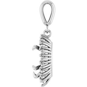 14K White Gold 9x6 mm Pear Pendant Mounting – image 6