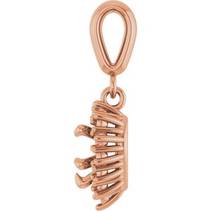10K Rose Gold 5x5 mm Heart Pendant Mounting – image 6