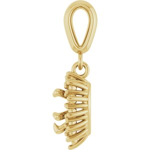 10K Yellow Gold 5x5 mm Heart Pendant Mounting – image 6