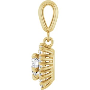18K Yellow Gold 5x5 mm Heart Pendant Mounting – image 5