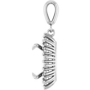 Continuum Sterling Silver 12x10 mm Oval Pendant Mounting – image 6