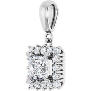 14Kx1 White Gold 5.5x5.5 mm Square Pendant Mounting – image 3