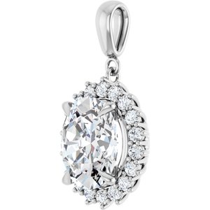 Continuum Sterling Silver 12x10 mm Oval Pendant Mounting – image 3