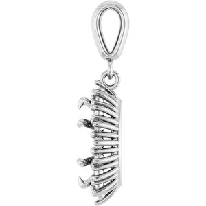 14Kx1 White Gold 9.5x5 mm Marquise Pendant Mounting – image 6