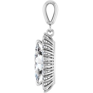 14Kx1 White Gold 12x6 mm Marquise Pendant Mounting – image 5