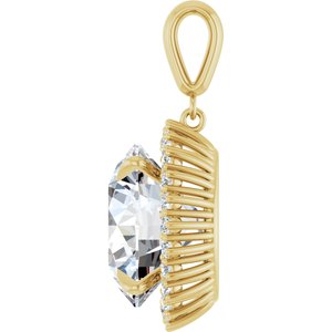 10K Yellow Gold 16 mm Round Pendant Mounting – image 5