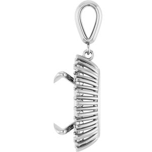 14Kx1 White Gold 16 mm Round Pendant Mounting – image 6