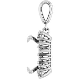 18K White Gold 10x10 mm Square Pendant Mounting – image 6