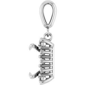 Continuum Sterling Silver 7.5x7.5 mm Square Pendant Mounting – image 6