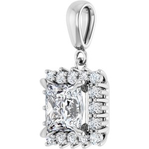 Platinum 7x7 mm Square Pendant Mounting – image 3