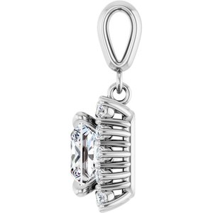 14Kx1 White Gold 7x7 mm Square Pendant Mounting – image 5